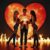 Love Has the Fire – Clear Red with Bright Yellow Splatter